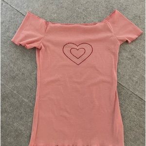 Summer tshirt with capped sleeves